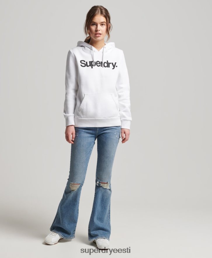 Superdry naised põhilogoga kapuuts B2LT43466 Riietus valge