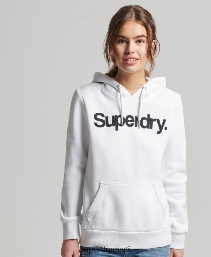 Superdry naised põhilogoga kapuuts B2LT43466 Riietus valge