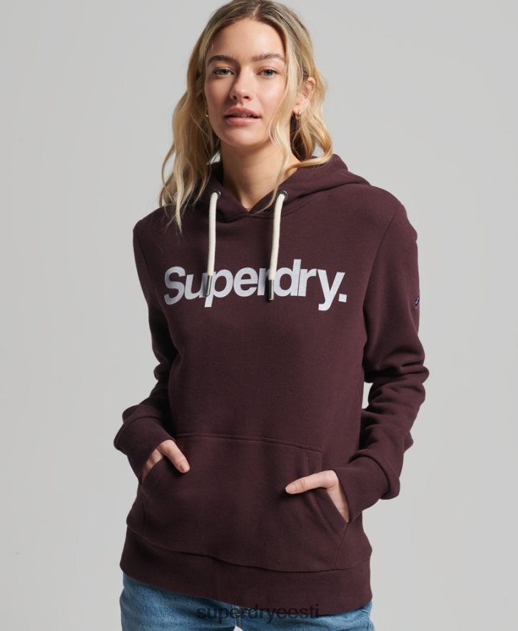 Superdry naised põhilogoga kapuuts B2LT43474 Riietus punane