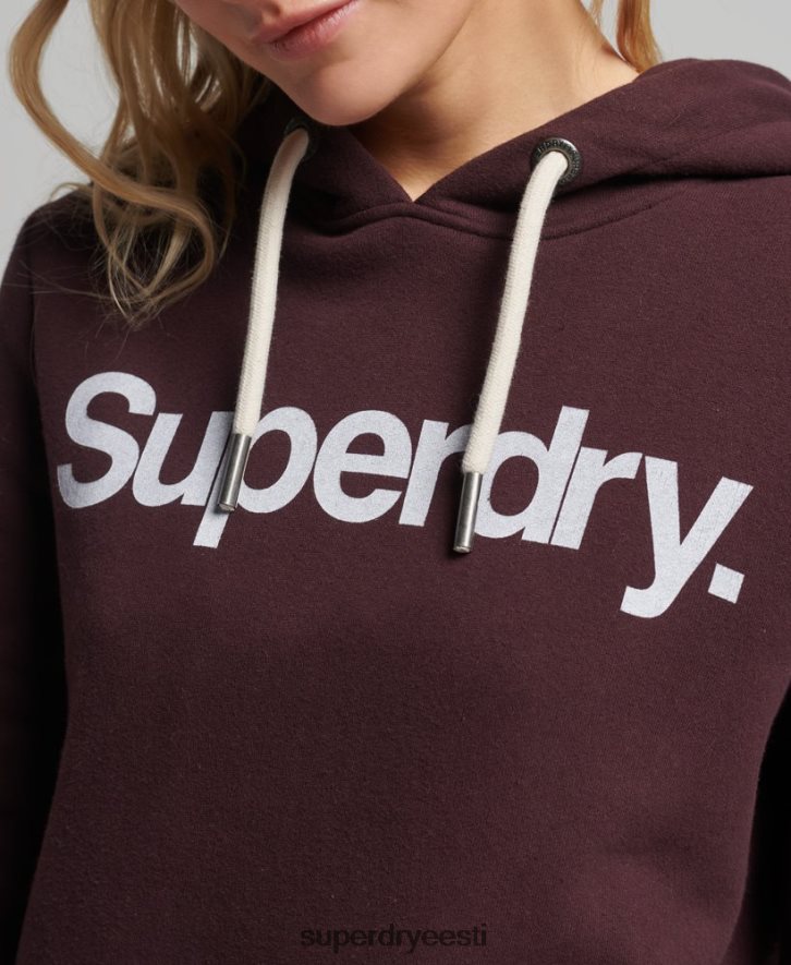 Superdry naised põhilogoga kapuuts B2LT43474 Riietus punane