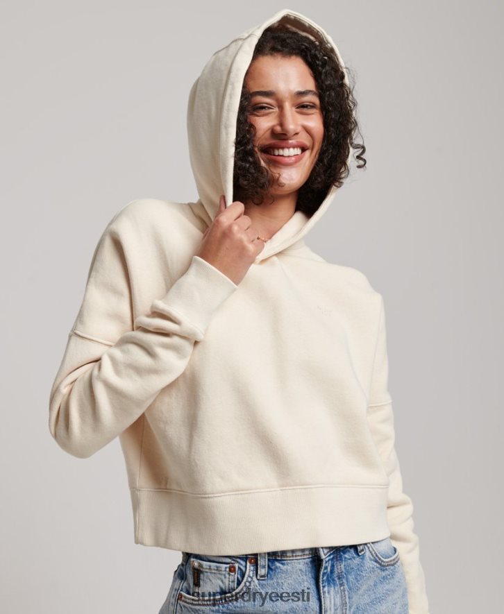 Superdry naised pesu crop hoodie B2LT43352 Riietus kreem