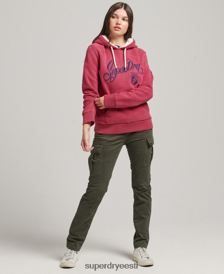 Superdry naised pride & käsitöö kapuuts B2LT43399 Riietus punane