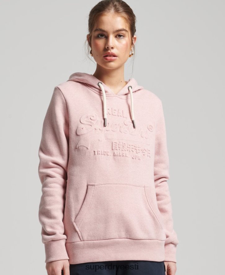 Superdry naised reljeefse graafilise logoga kapuuts B2LT46121 Riietus roosa