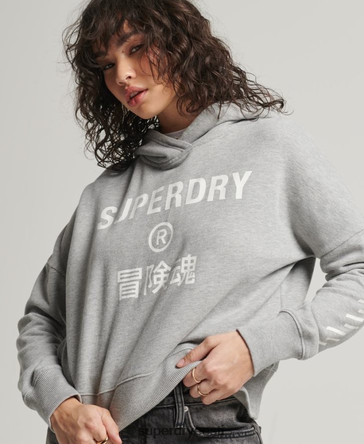 Superdry naised sport crop box hoodie B2LT45898 Riietus hall