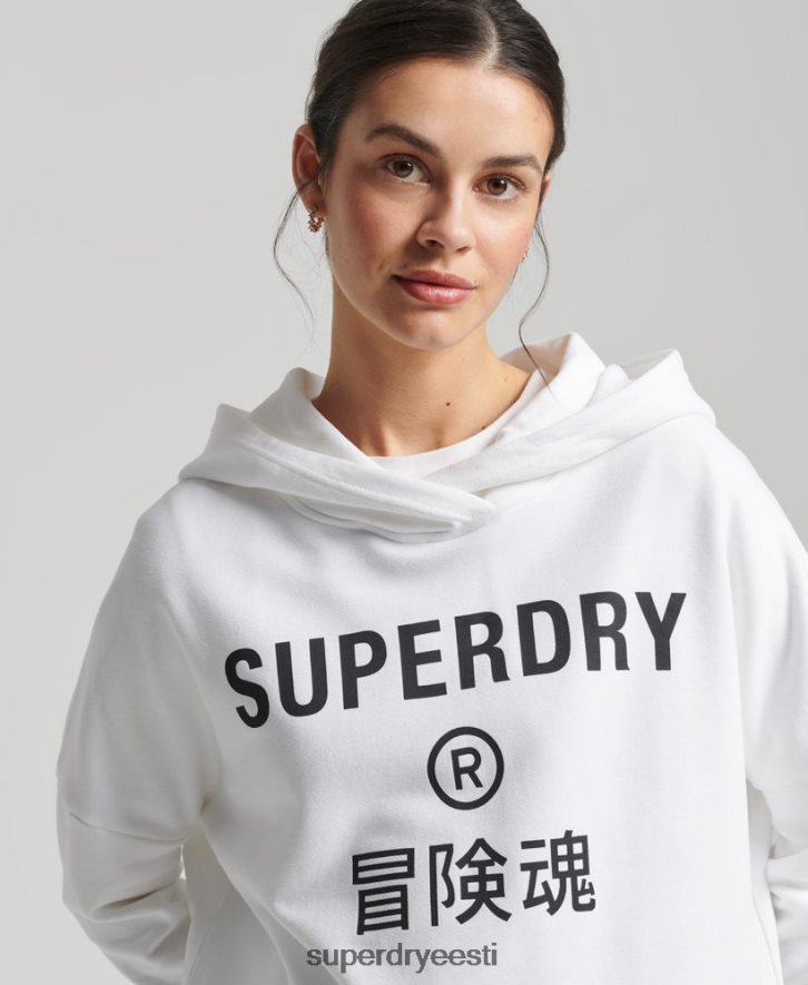 Superdry naised sport crop box hoodie B2LT45989 Riietus valge