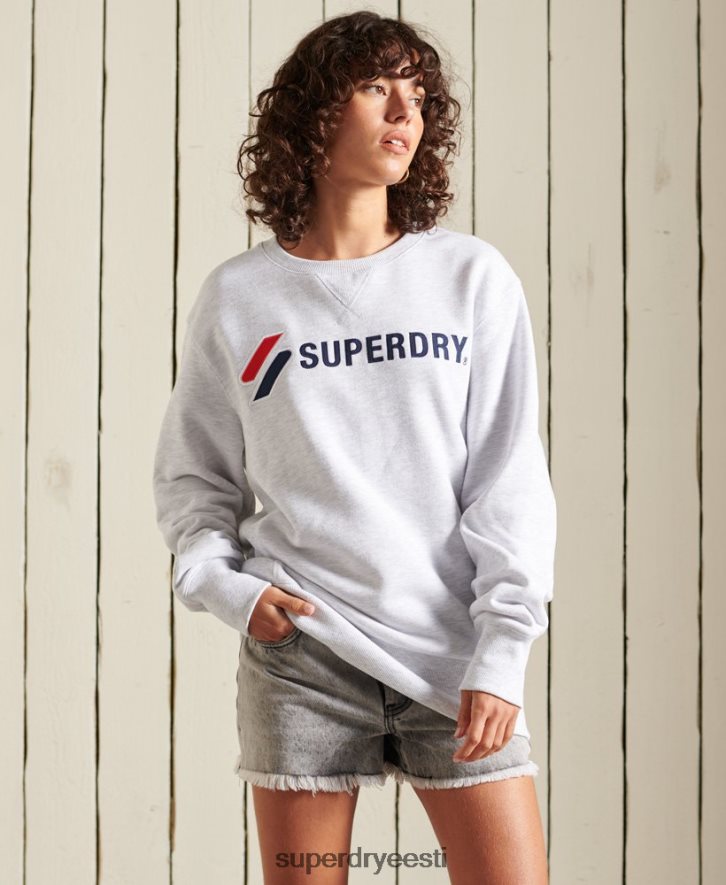 Superdry naised sportliku aplikatsiooniga avar dressipluus B2LT46077 Riietus helehall