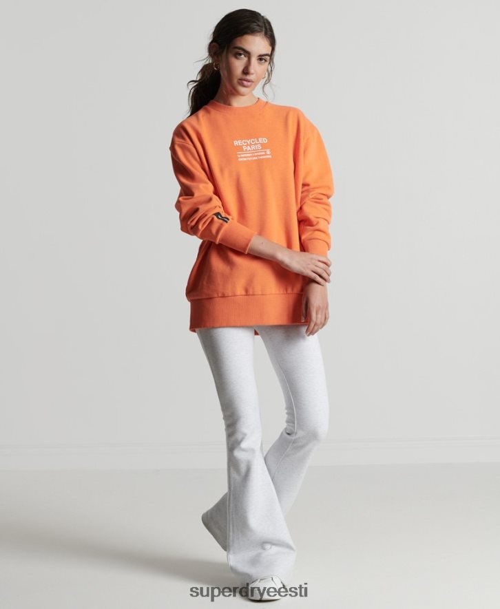 Superdry naised taaskasutatud linnameeskonna dressipluus B2LT45971 Riietus oranž