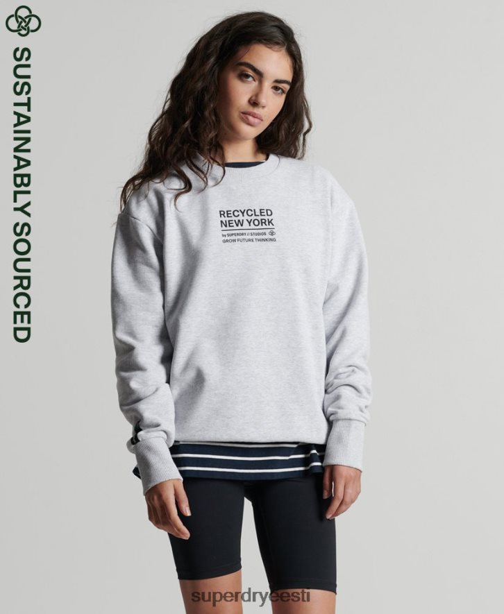 Superdry naised taaskasutatud linnameeskonna dressipluus B2LT46089 Riietus helehall