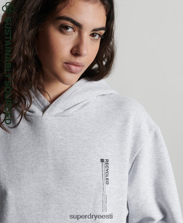 Superdry naised taaskasutatud mikro küljega kapuuts B2LT46064 Riietus helehall