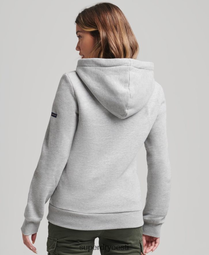 Superdry naised tikitud vikerkaare logoga kapuuts B2LT43446 Riietus hall