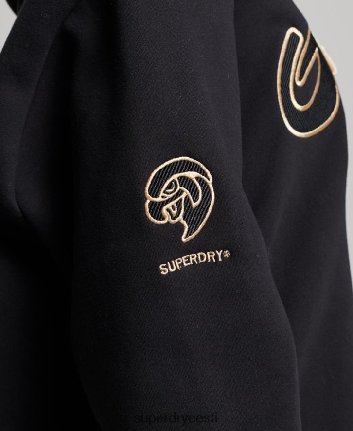 Superdry naised vanaaegne kollegiaalne kapuuts B2LT45811 Riietus must