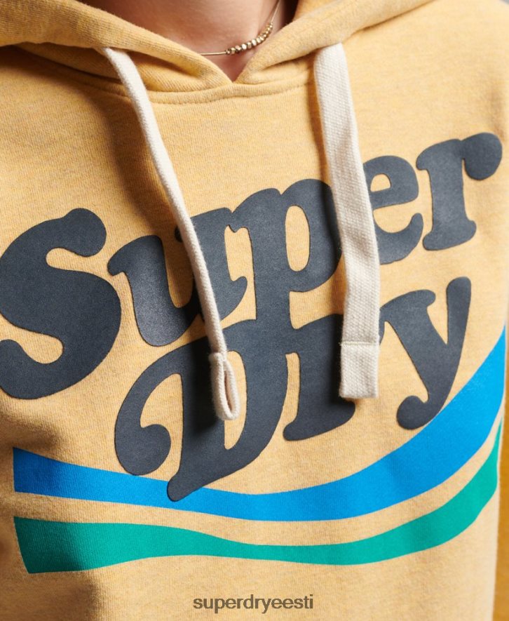 Superdry naised vikerkaare graafiline logoga kapuuts B2LT43454 Riietus kollane