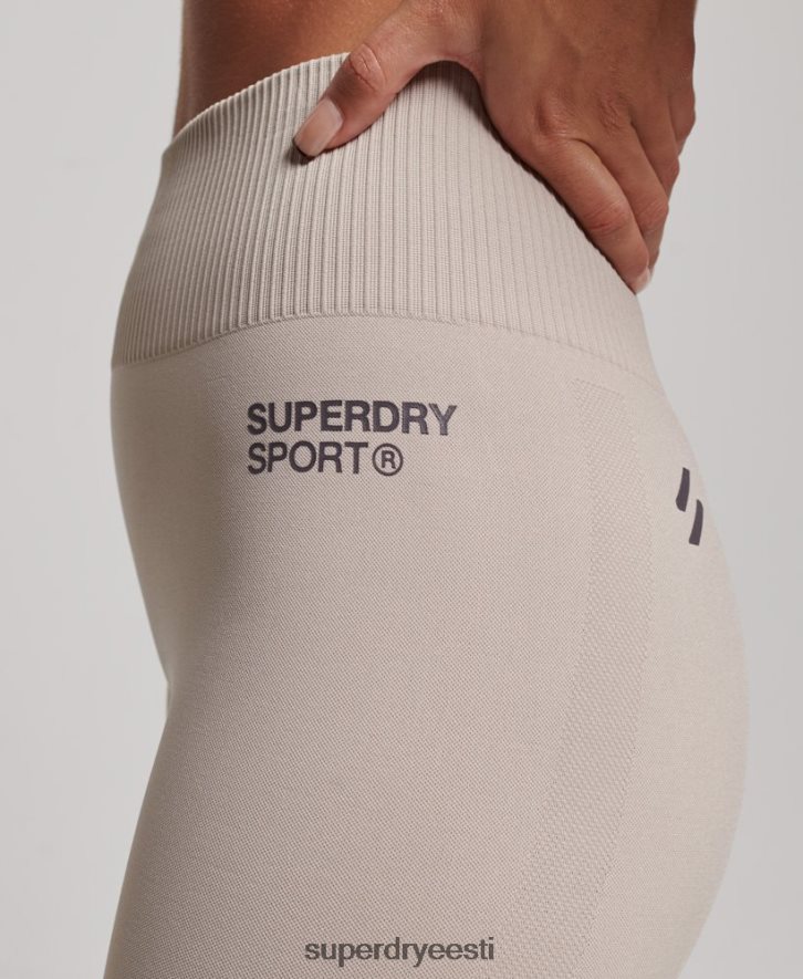 Superdry naised õmblusteta liibuvad retuusid B2LT44043 Riietus beež