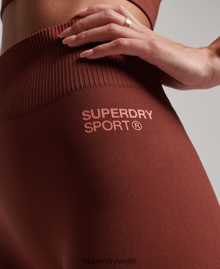 Superdry naised õmblusteta liibuvad retuusid B2LT44048 Riietus pruun