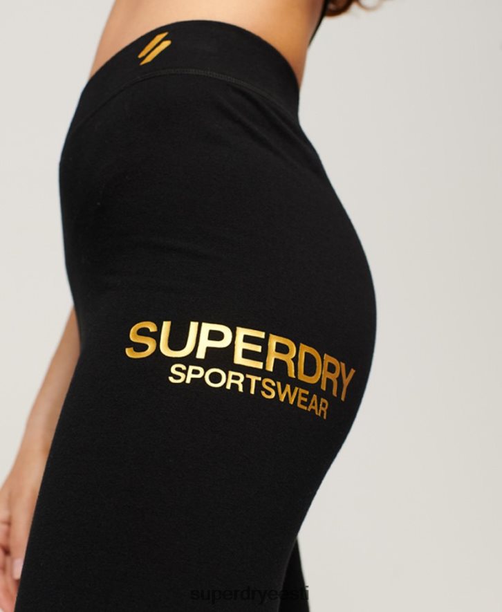 Superdry naised põhispordi retuusid B2LT44044 Riietus must