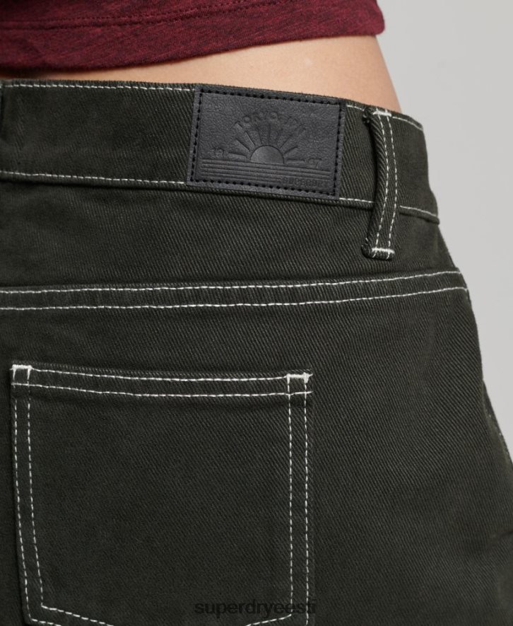 Superdry naised tööriiete miniseelik B2LT44121 Riietus roheline