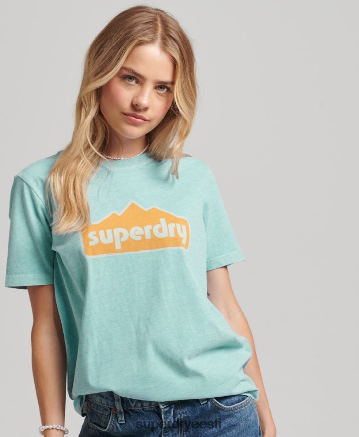 Superdry naised 90ndate maastikugraafika T-särk B2LT46194 Riietus helesinine