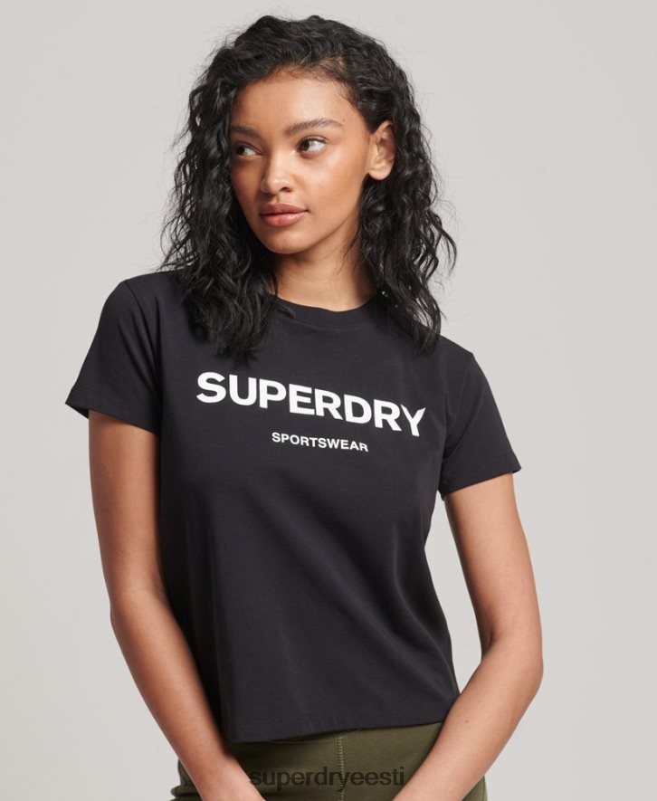 Superdry naised graafiline 90ndate t-särk B2LT42150 Riietus must