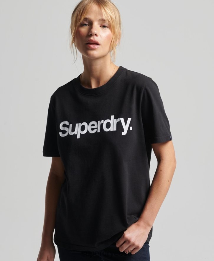 Superdry naised põhilogoga t-särk B2LT42778 Riietus must