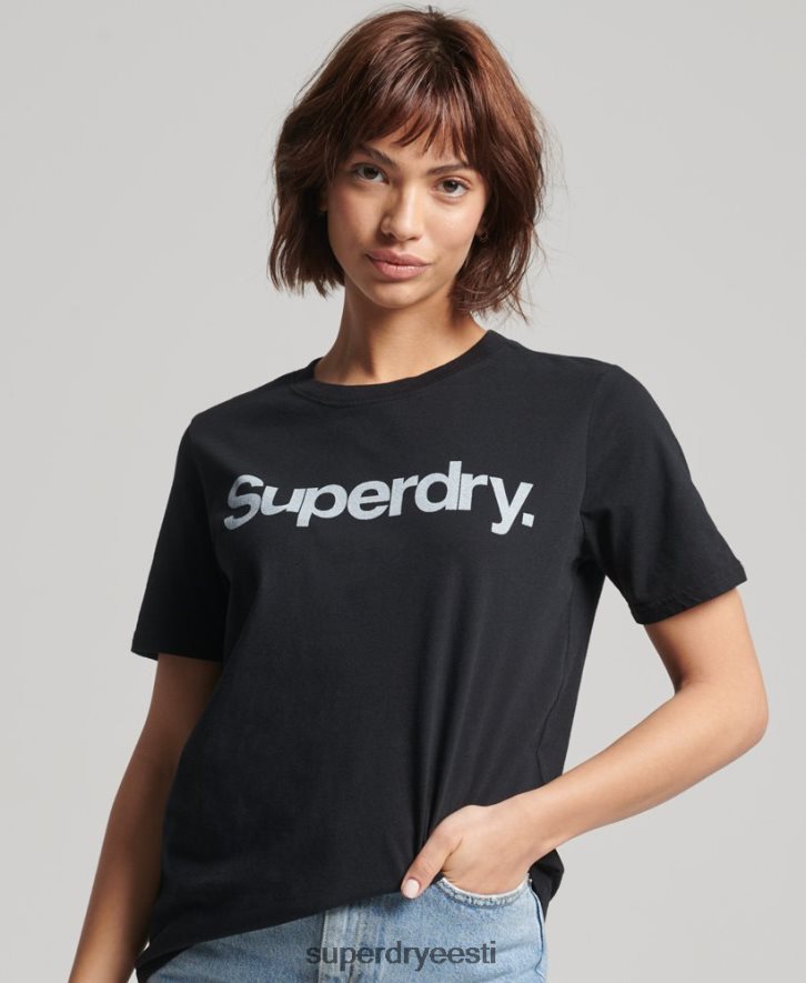 Superdry naised põhilogoga t-särk B2LT46211 Riietus must