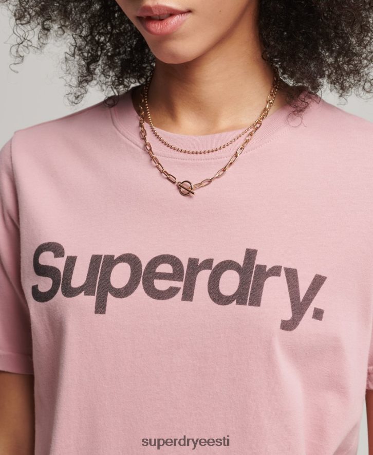 Superdry naised põhilogoga t-särk B2LT46242 Riietus roosa