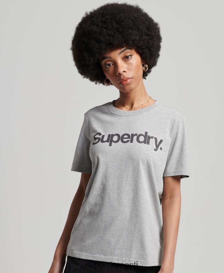 Superdry naised põhilogoga t-särk B2LT46281 Riietus helehall