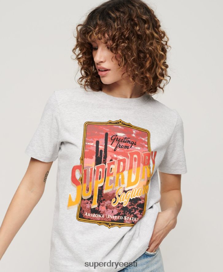 Superdry naised reisisuveniiri graafiline t-särk B2LT42622 Riietus hall