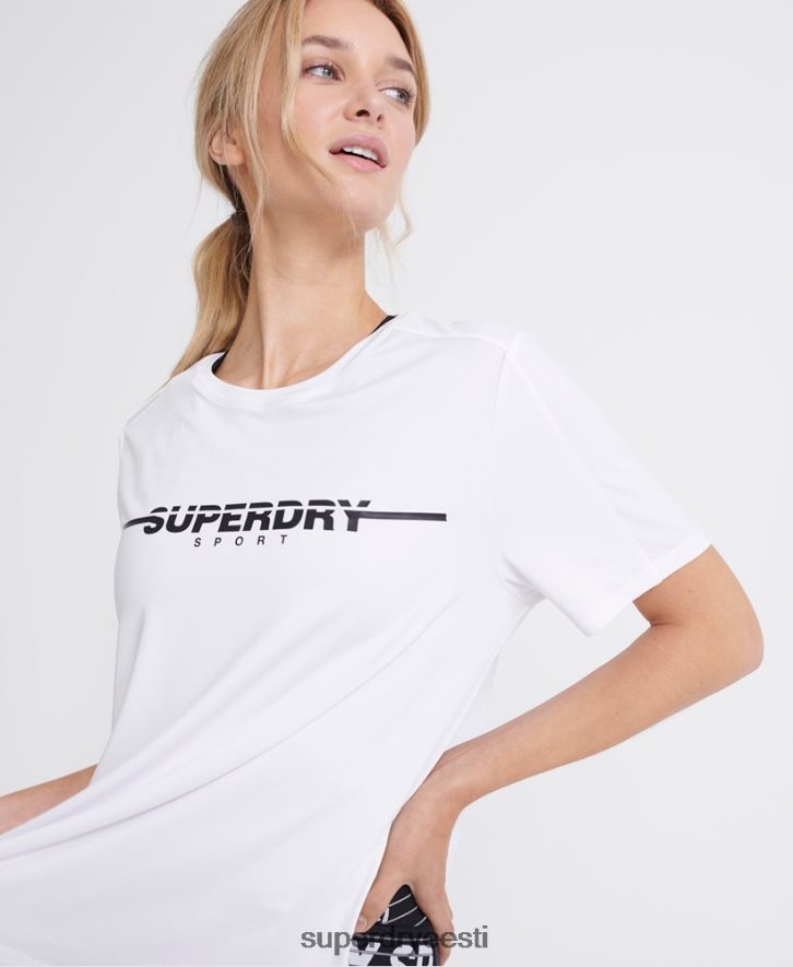 Superdry naised treeningsaali t-särk B2LT42865 Riietus valge