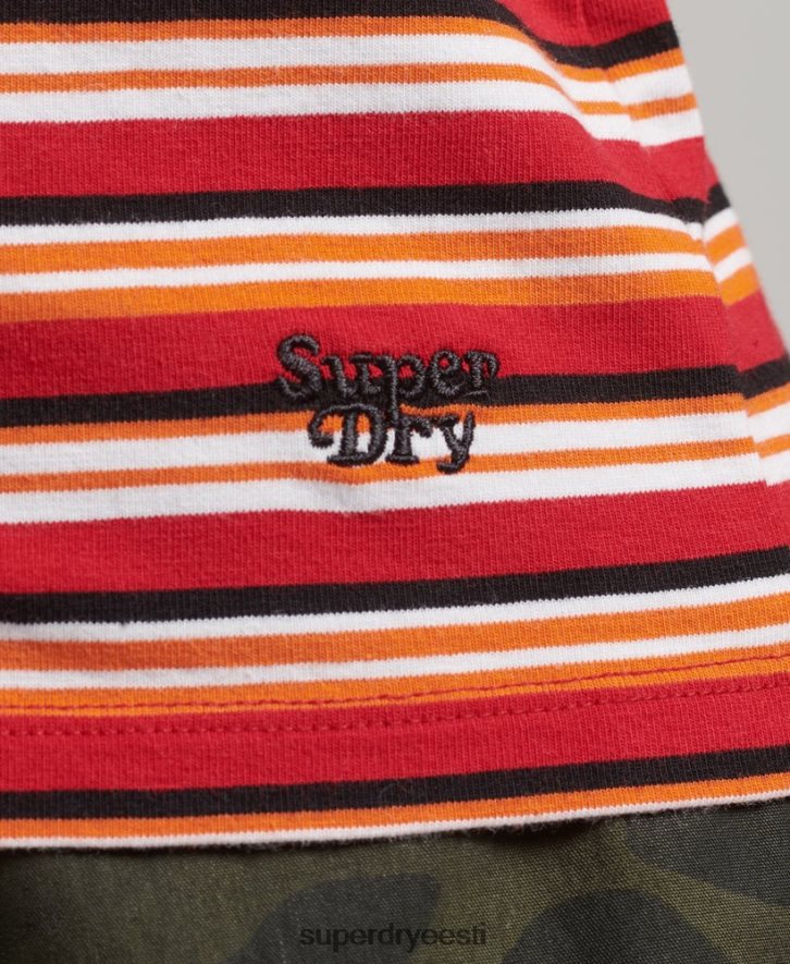 Superdry naised cali triibuline paagipealne B2LT46506 Riietus punane