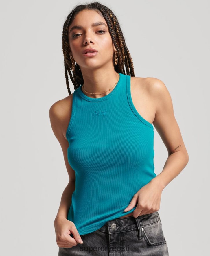 Superdry naised hädavajalik tank top B2LT42979 Riietus türkiissinine