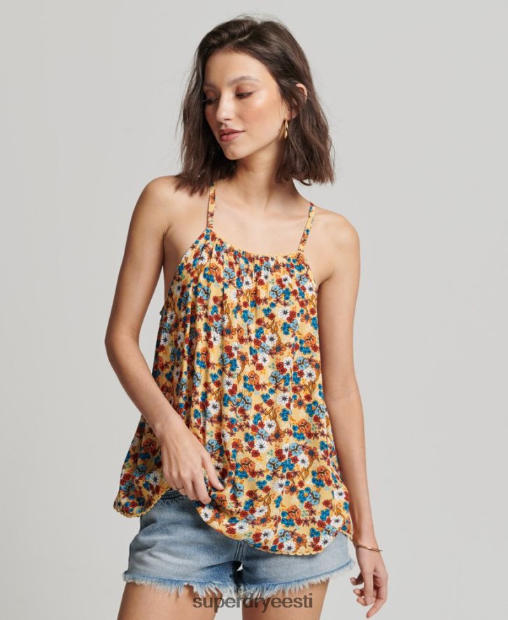 Superdry naised päitsed rand cami top B2LT42176 Riietus kollane