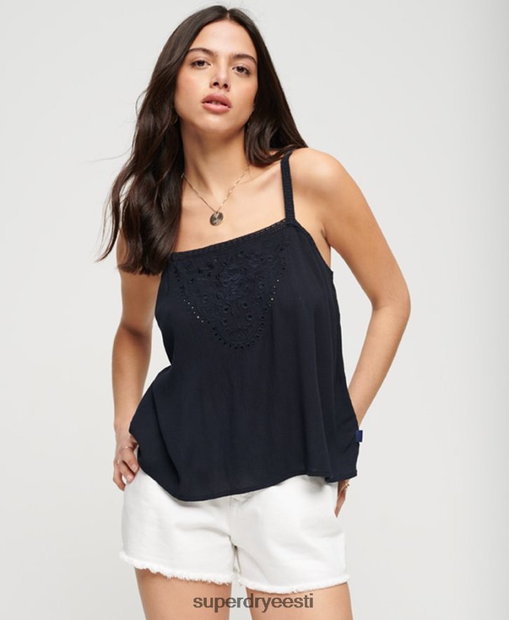 Superdry naised tikitud cami top B2LT42087 Riietus merevägi