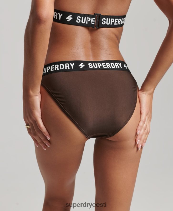 Superdry naised elastsed taaskasutatud bikiinipüksid B2LT43207 Riietus pruun