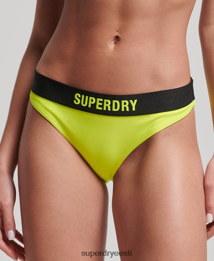 Superdry naised elastsed taaskasutatud bikiinipüksid B2LT43219 Riietus kollane