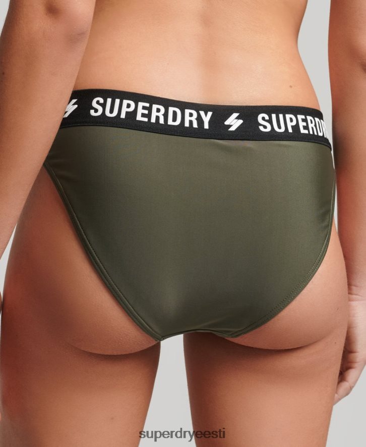 Superdry naised elastsed taaskasutatud bikiinipüksid B2LT43231 Riietus khaki