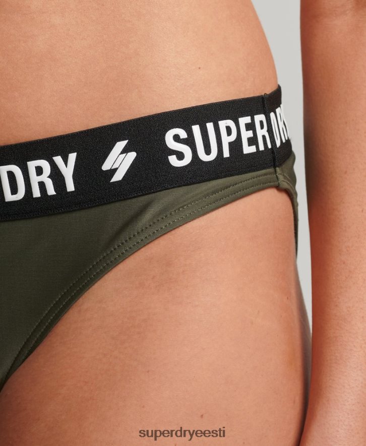 Superdry naised elastsed taaskasutatud bikiinipüksid B2LT43231 Riietus khaki