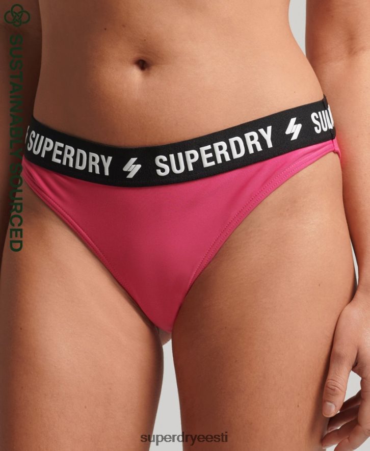 Superdry naised elastsed taaskasutatud bikiinipüksid B2LT46697 Riietus roosa