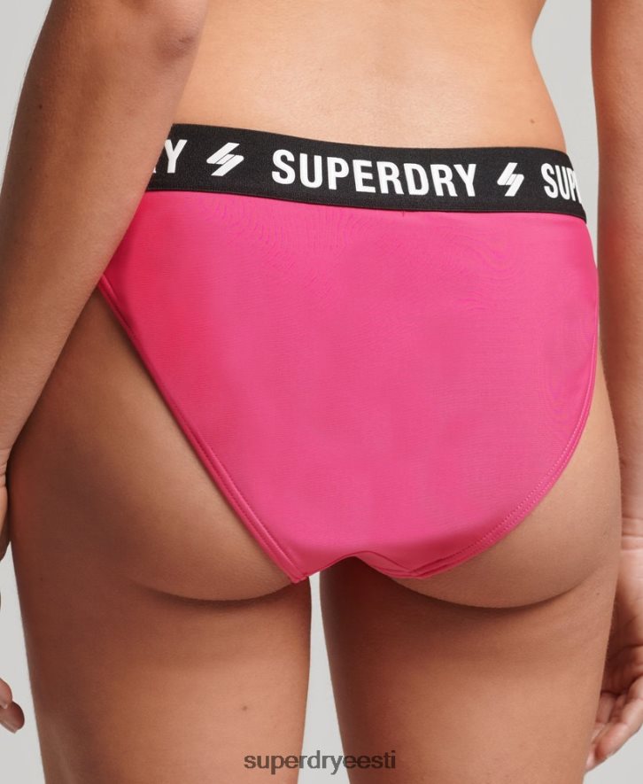 Superdry naised elastsed taaskasutatud bikiinipüksid B2LT46697 Riietus roosa