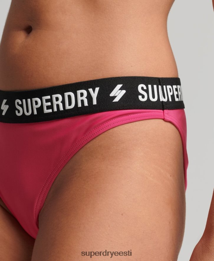 Superdry naised elastsed taaskasutatud bikiinipüksid B2LT46697 Riietus roosa