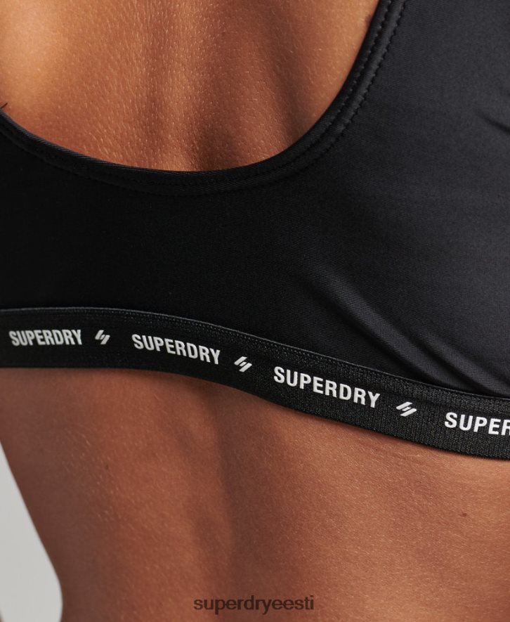 Superdry naised mikroelastne taaskasutatud bikiinitops B2LT43210 Riietus must