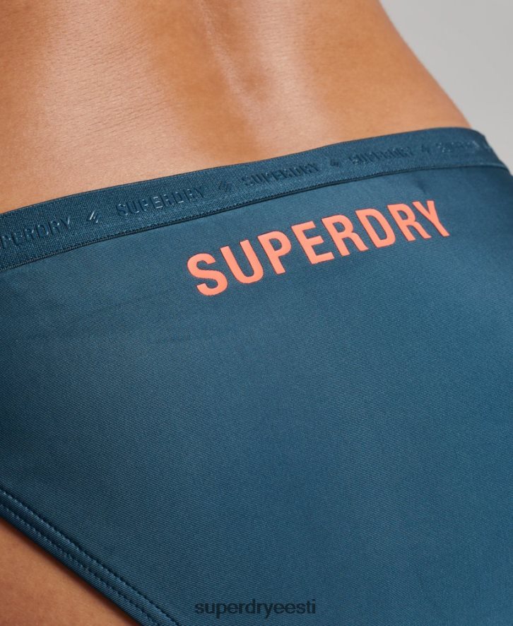 Superdry naised mikroelastsed taaskasutatud bikiinipüksid B2LT43195 Riietus sinine