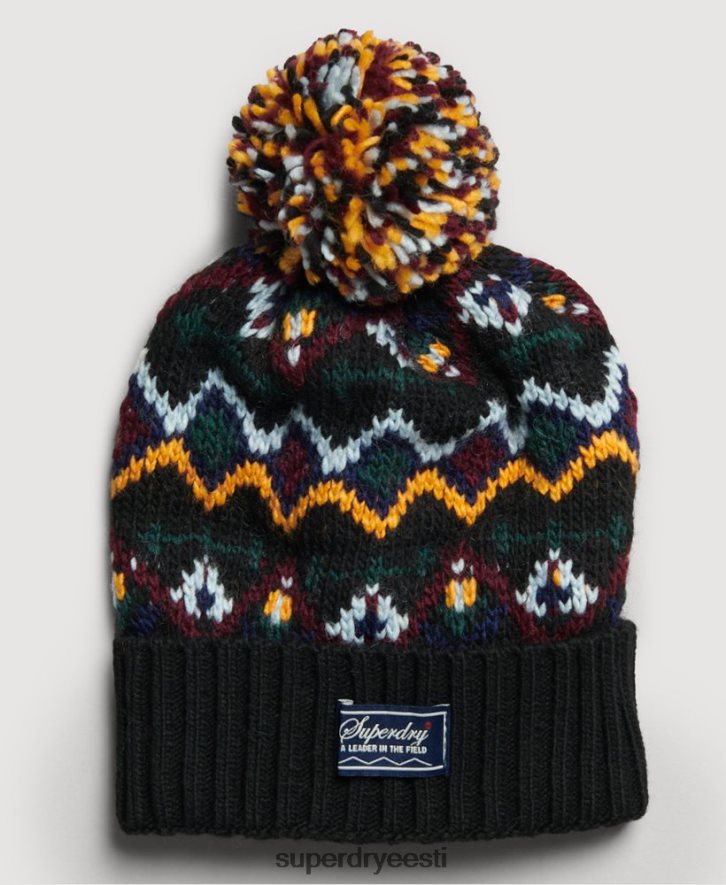 Superdry naised fairisle nokamüts B2LT46737 tarvikud must