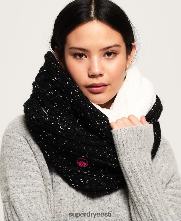 Superdry naised gracie kaabel snood B2LT44334 tarvikud must