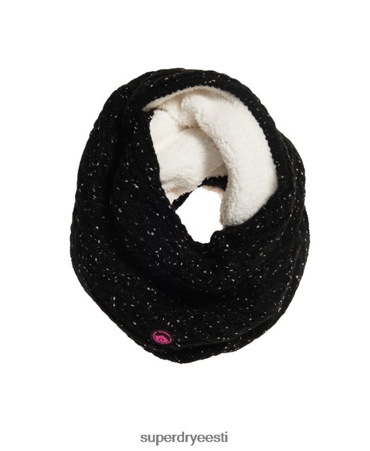 Superdry naised gracie kaabel snood B2LT44334 tarvikud must