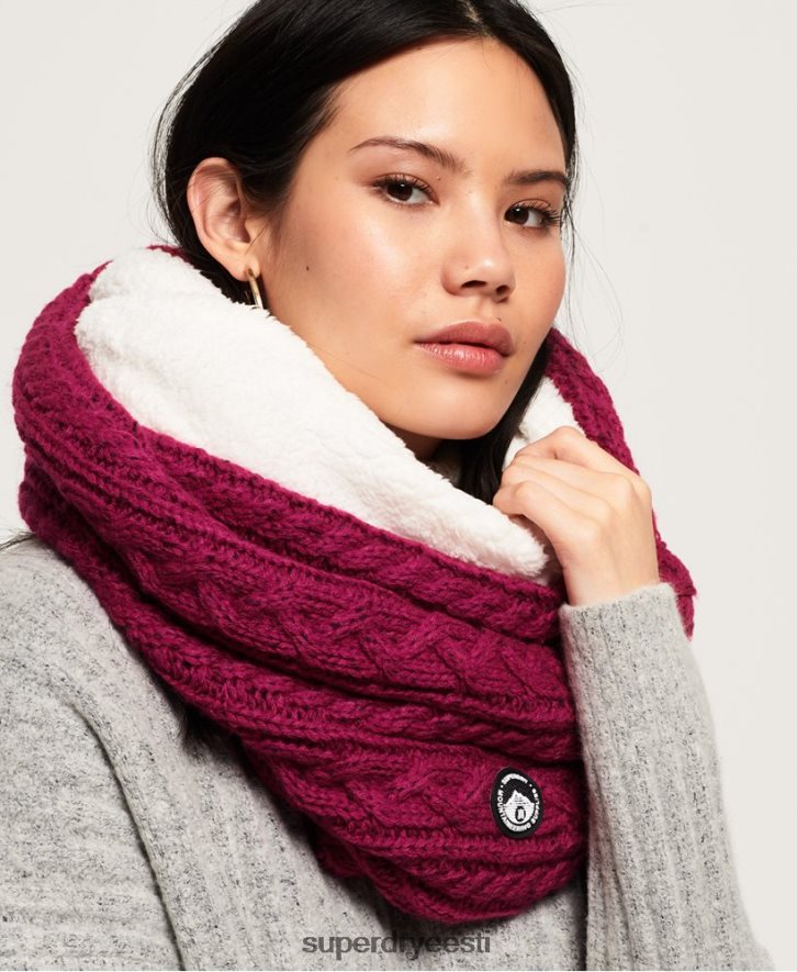 Superdry naised gracie kaabel snood B2LT44336 tarvikud roosa