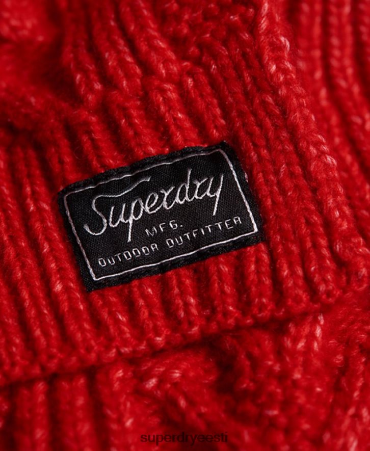 Superdry naised kaabel luks sall B2LT46618 tarvikud punane