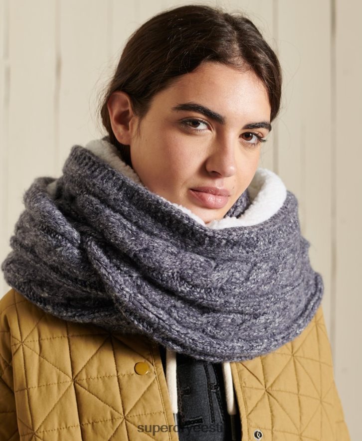 Superdry naised tweed kaabel snood B2LT44302 tarvikud merevägi